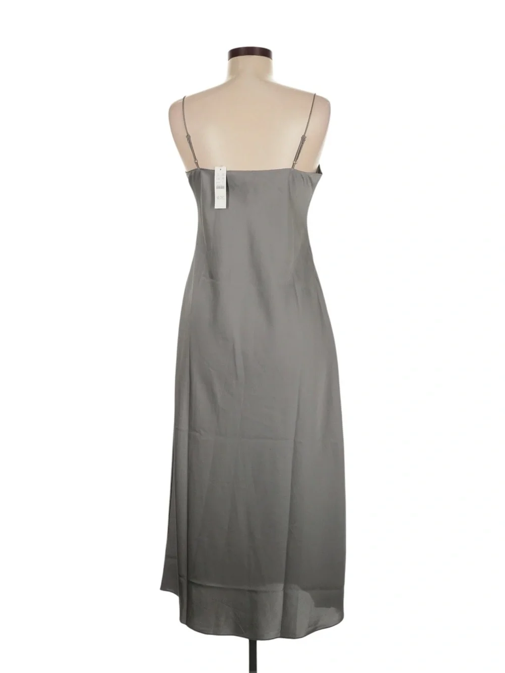 J. Crew Gwyneth Slip Dress in Luster Charmeuse 6 Gray Carolyn Kennedy 90s NWT